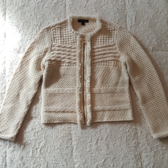 Ann Taylor Sweaters - Sparkly Knit Ann Taylor Zip Up Sweater